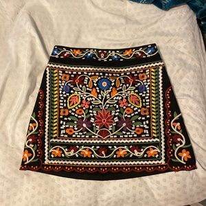 Lulus embroidered skirt